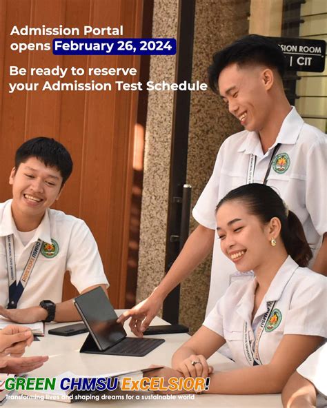 chmsu admission a.y. 24-25 link|CHMSU sets up online portal for admission test schedules.